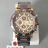 kademan-9088 brown stainless steel round dial men's chronograph wrist watch