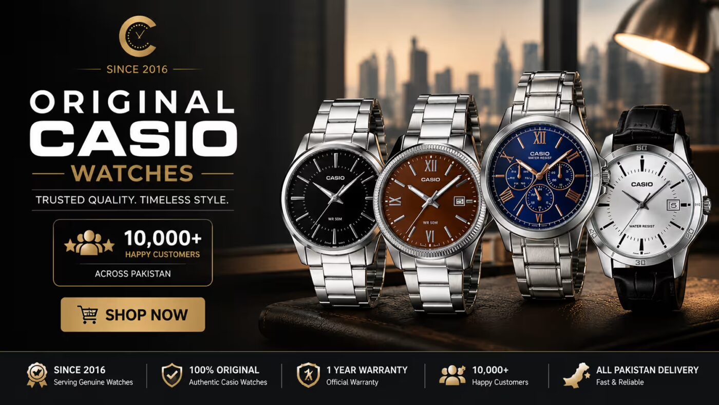 Original Casio Watches Collection Banner WatchCentre.PK Pakistan