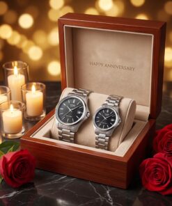 Casio Stainless Steel Couple Gift Watch Set