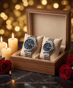 Casio Roman Dial Anniversary Gift Watch Set for Couples - Image 3