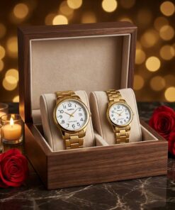 Original Casio Gold Wedding Gift Watch Set for Couples - Image 3