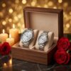 Elegant Anniversary Couple Watch Set by Casio in a premium gift box set