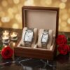 Luxury Silver Couple Wrist Watch Set Pakistan
