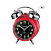 Casio TQ-362-4A red resin round shape black analog dial alarm bell clock