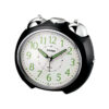 Casio TQ-369-1D black resin frame white analog dial table alarm clock