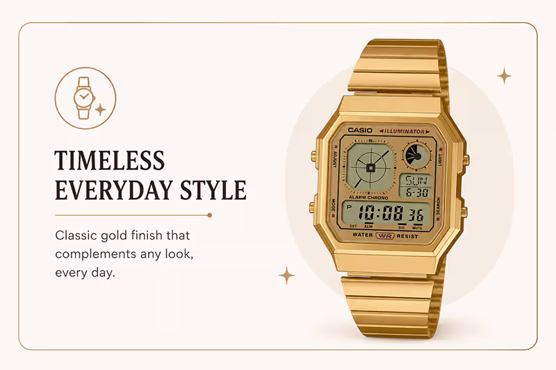 Casio vintage watch feature timeless everyday style