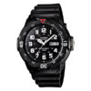 Casio MRW-200H-1B black resin band black white numeric dial mens wrist watch