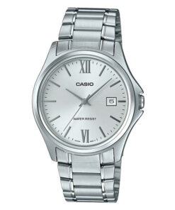 Casio MTP-1404D-7A2 silver stainless steel silver roman dial mens wrsit watch