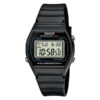 Casio-W-202-1A black resin band unisex digital watch