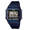 Casio W-215H-2A blue resin band unisex sports wrist watch