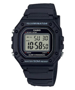 Casio W-218H-1A black resin band digital sports unisex wrist watch