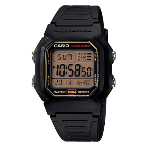 Casio W-800HG-9A black resin band youth series sports wrist watch