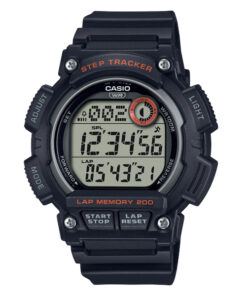 Casio WS-2100H-1A black resin band digital sports youth wrist watch