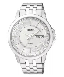 Citizen BF-2011-51A silver stainless steel white standard analog dial mens wrist watch