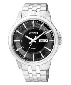 Citizen BF2011-51E silver stainless steel black dial mens analog wrist watch