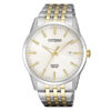 Citizen BI5006-81P two tone stainless steel mens white analog dial wrist watch