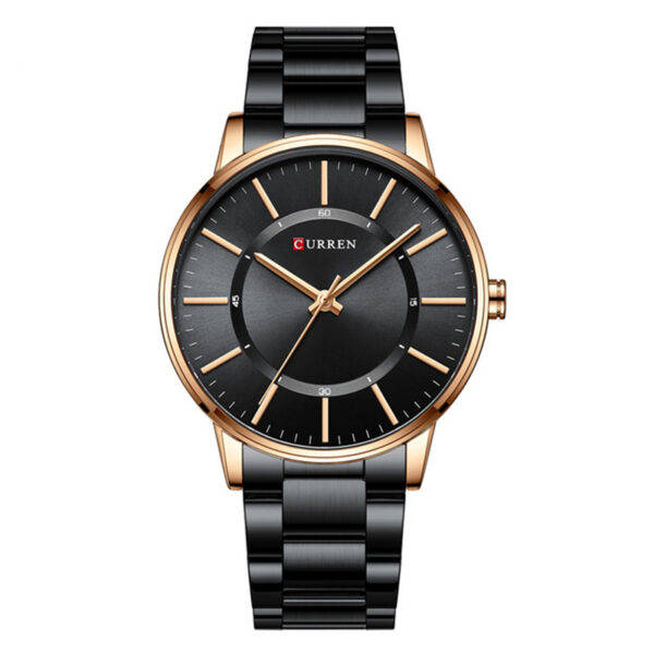 Curren 8385 black stainless steel mens black analog dial men's wrist watch