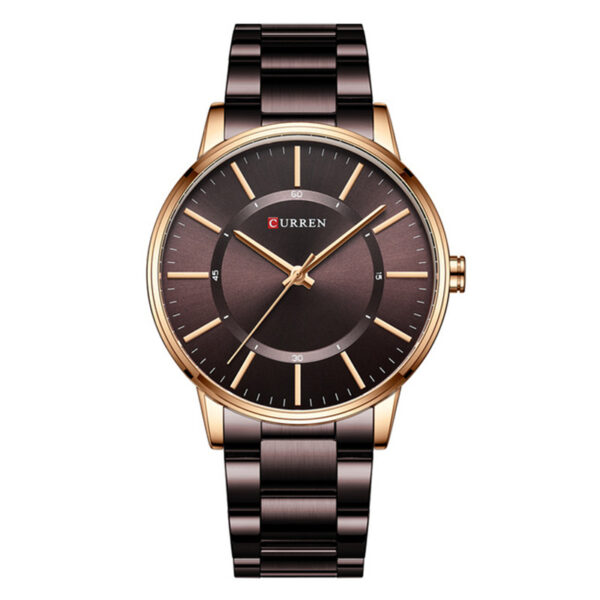 Curren 8385 brown stainless steel mens brown analog dial men's wrist watch