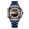 Curren 8404 blue stainless steel analog digital men's wrist watch