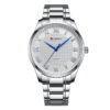 curren 8409 silver stainless steel simple roman analog dial mens wrist watch