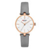 Curren 9038L grey leather strap white analog dial ladies wrist watch