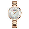 Curren 9051 rose gold stainless steel ladies white analog dial gift watch