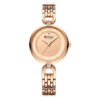 Curre 9052 rose gold stainless steel rose gold analog dial ladies wrist watch