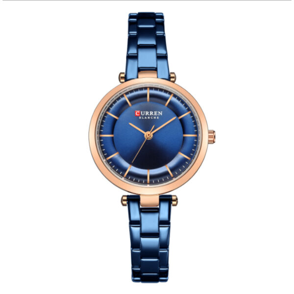 Curren 9054 blue stainless steel blue analog dial ladies wrist watch
