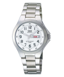 Q&Q A164J204Y silver stainless steel white numeric dial mens wrist watch