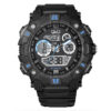 Q&Q GW88J004Y black resin strap black dial mens analog digital sports wrist watch