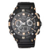 Q&Q GW88J005Y black resin strap black dial mens analog digital sports wrist watch