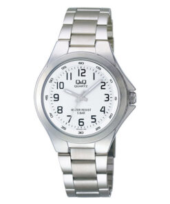 Q&Q Q618J204Y silver stainless steel white numeric dial mens wrist watch