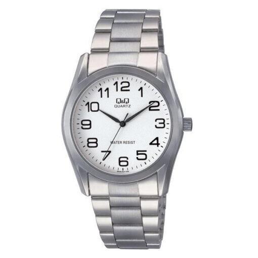 Q&Q Q638J204Y silver stainless steel black numeric dial men's wrist watch