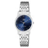 Q&Q QA57J202Y silver stainless steel blue analog dial ladies wrist watch