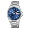 Q&Q S396J212Y silver stainless steel blue analog dial mens wrist watch