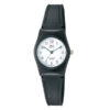Q&Q VP35J002Y black resin band white numeric dial ladies wrist watch