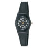 Q&Q VP35J010Y black resin band black numeric dial ladies wrist watch