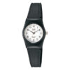 Q&Q VP35J023Y black resin band simple white dial dial ladies wrist watch