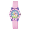 Q&Q VQ13J009Y pink resin strap multi color dial kids analog wrist watch