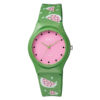 Q&Q VQ86J066Y multi color stylish resin band pink analog dial ladies fashion wrist watch
