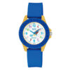 Q&Q VQ96J022Y blue resin band white dial boys analog wrist watch