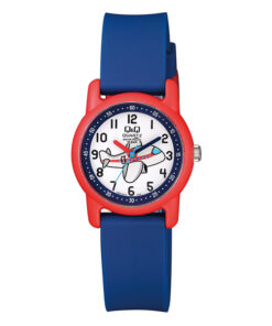 Q&Q VR41J010Y blue resin band multi color stylish analog dial boys wrist watch