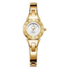 Rhythm L1301S10 golden stainless steel bracelet white analog dial ladies gift wrist watch