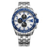 Rhythm S1407S02 silver stainless steel mens chronograph sports wrist watch