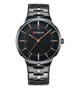 curren 8321 black stainless steel black analog dial mens wrist watch