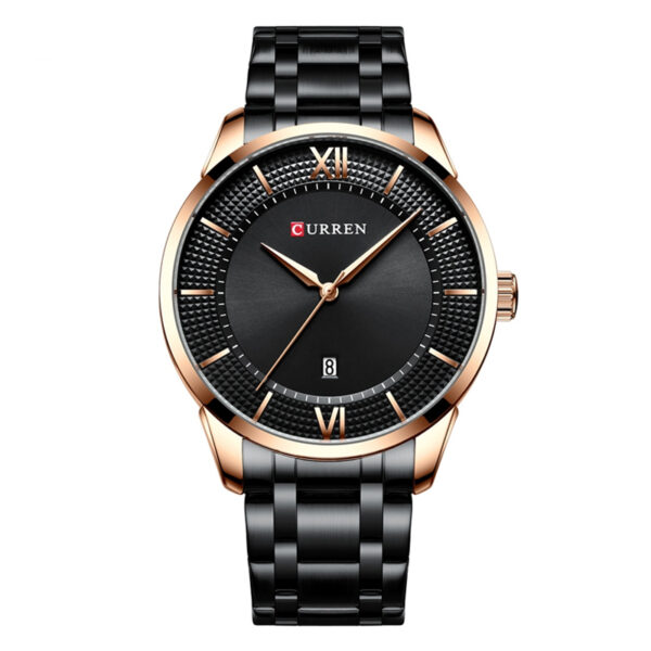curren 8356 black stainless steel black analog dial mens quartz wrist watch
