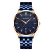 curren 8364 blue stainless steel classic blue analog dial mens dress wrist watch