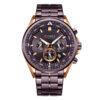 Curren 8399 brown stainless steel brown chronograph dial men's sports wrist watch