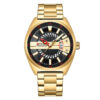 curren 8403 golden stainless steel black dial mens chronometer gift wrist watch