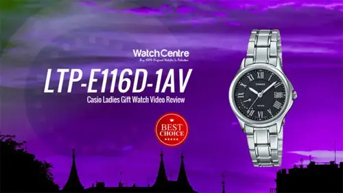 casio ltp-e116d-1av ladies analog wrist watch in stainless steel video thumbnail
